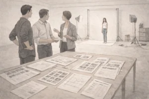 sesja reklamowa z modelką