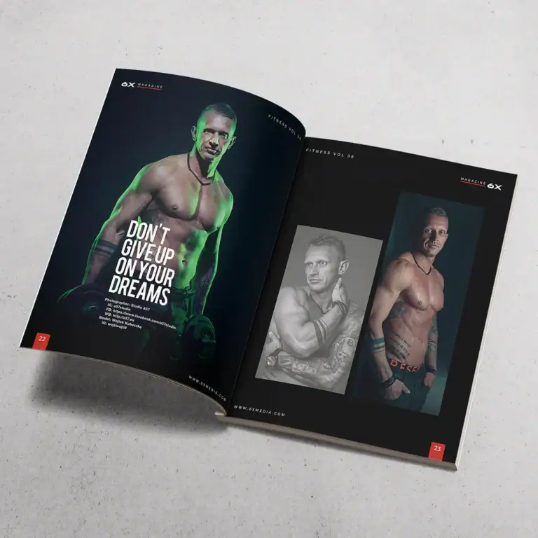 Wojtek Kubaczka w amerykańskim magazynie fitness 6X