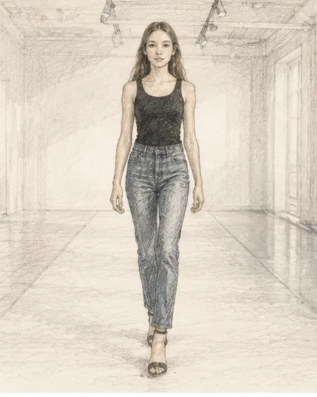 Ćwiczenia catwalk podczas warsztatów